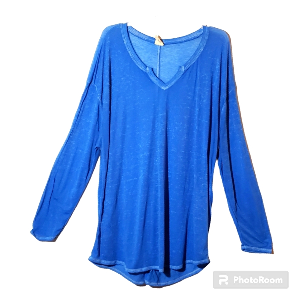Faded Glory women’s plus size 1X pullover blue tee-shirt. 2065